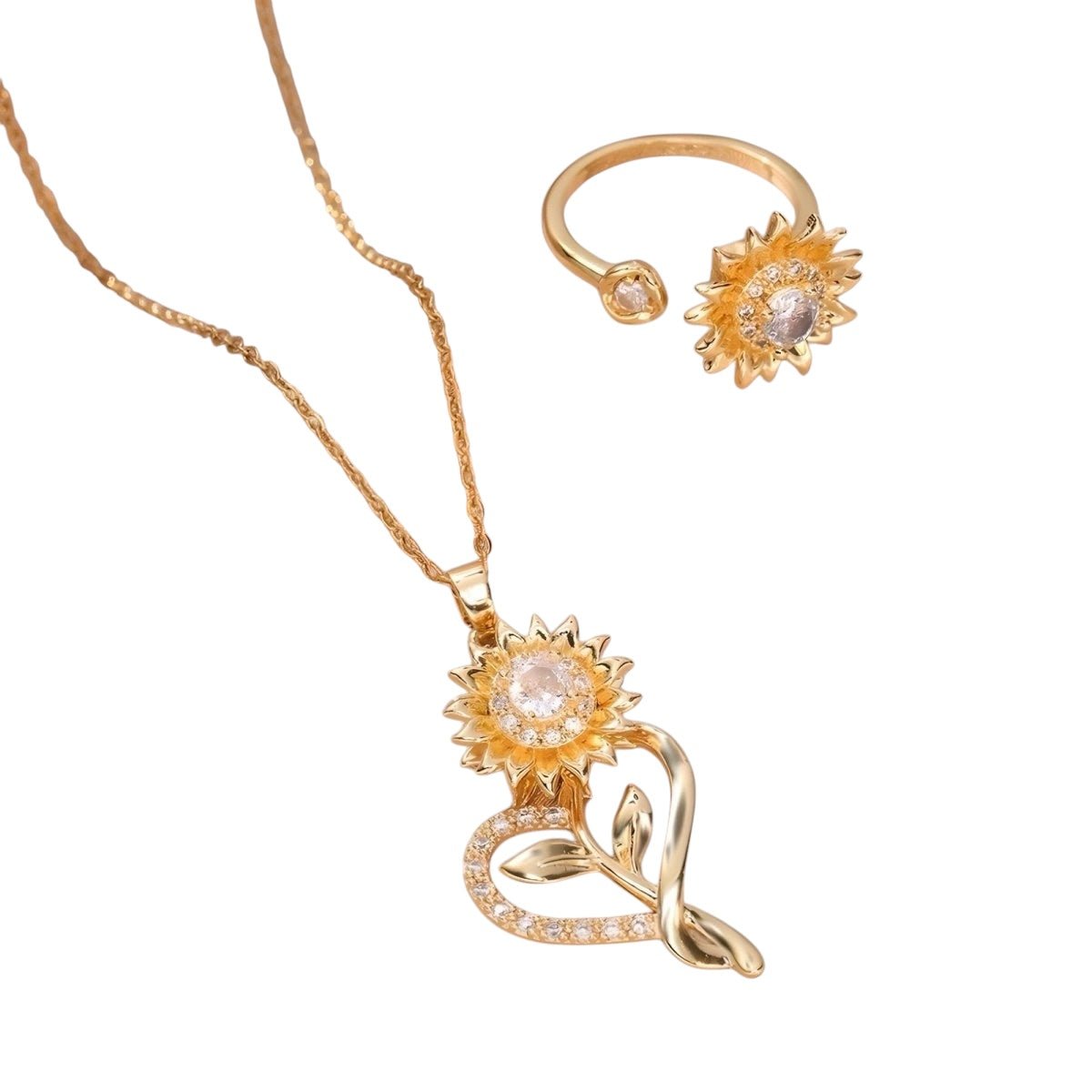 Girasoles Duo™ Anillo y Collar antiestrés de girasol giratorio en tres variedades - Podios